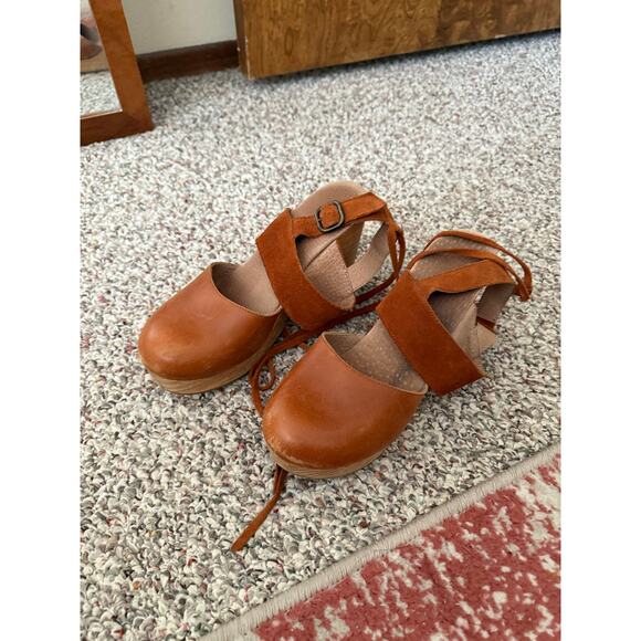 Free People Belmont Style Leather Clogs Size 38 (Fits 7) - Picture 6 of 8